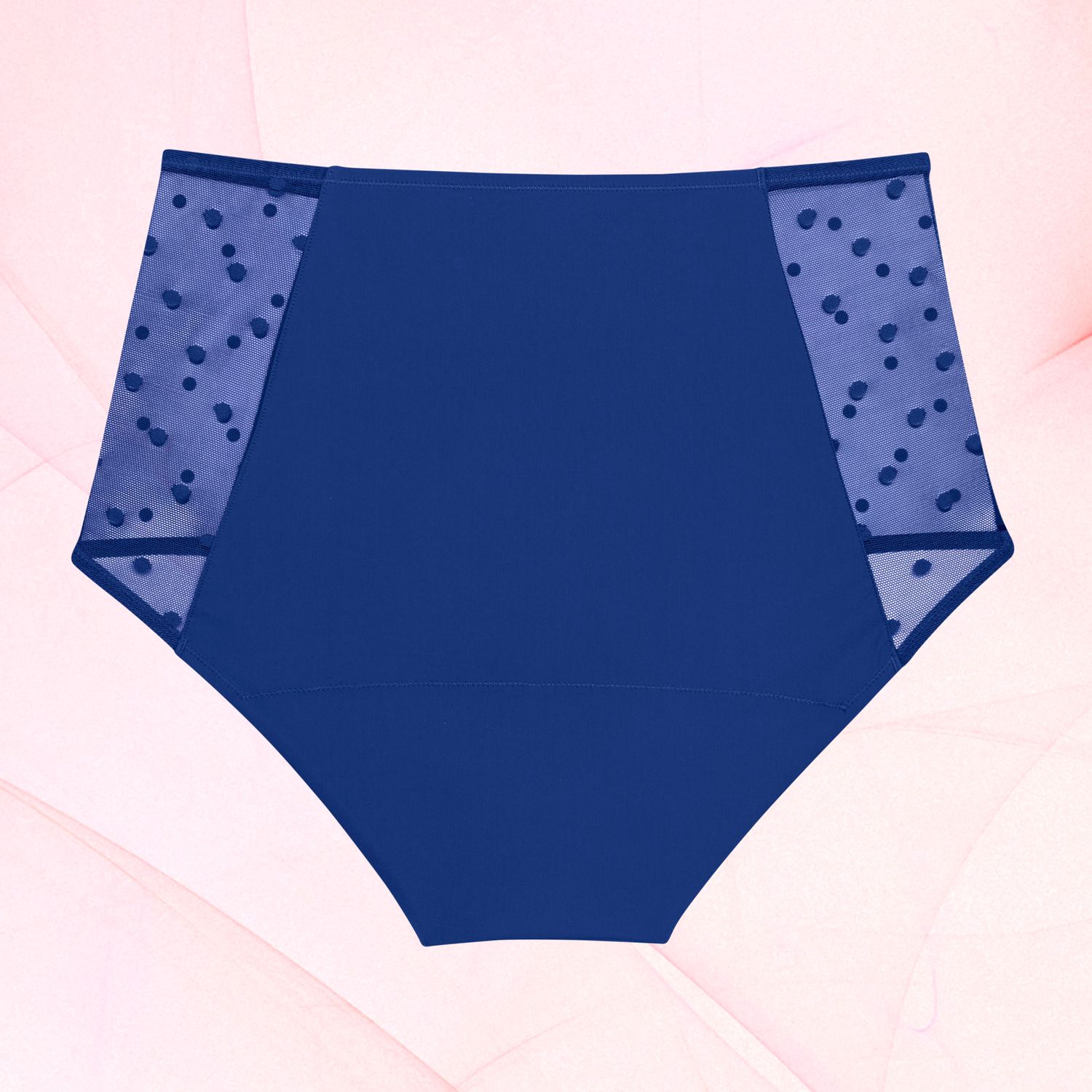 Highwaist Dots Moderate Blue Back 01