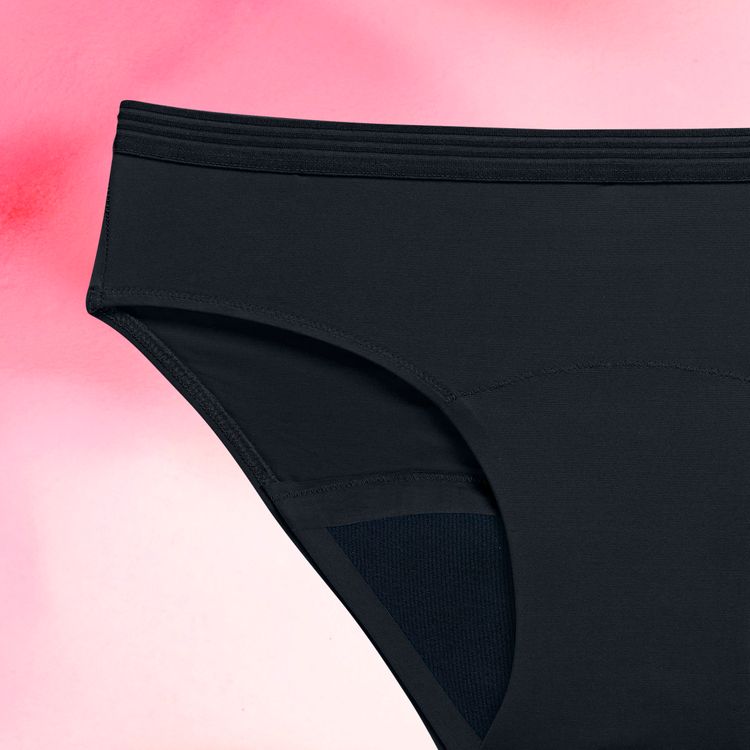 Bikini Moderate Black Front Close Up