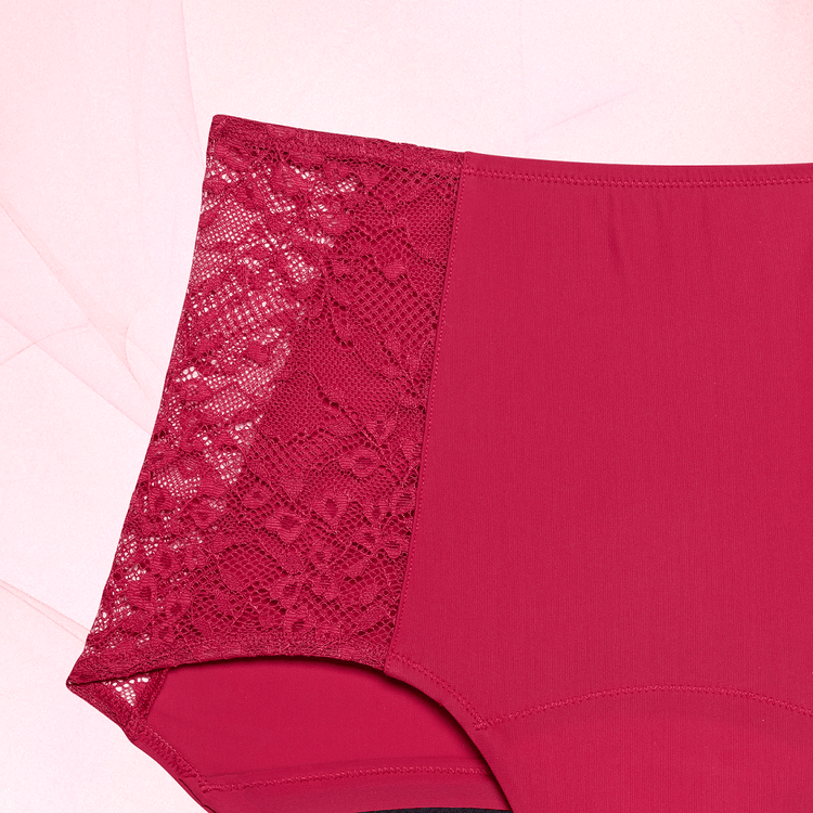 Highwaist Floral Heavy Electric Magenta Front Crop