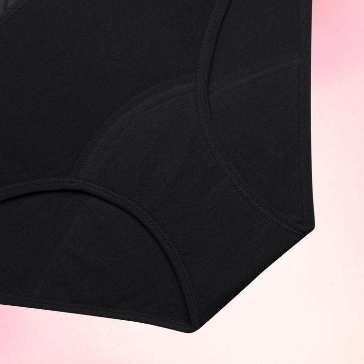 Teens Hipster Moderate Black Gusset Front Fluid 4
