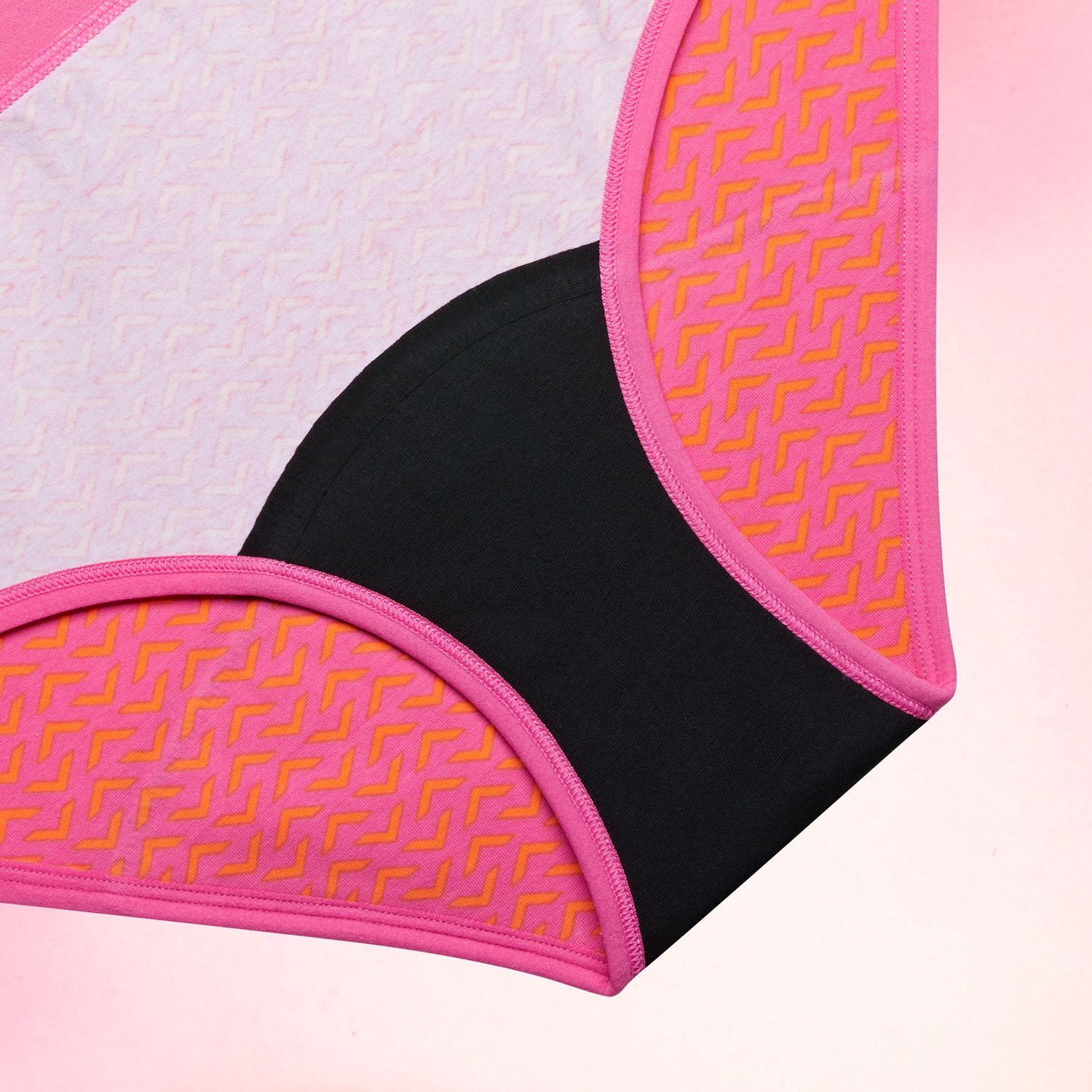 Teens Hipster Moderate Pink Design Gusset Front Fluid 5