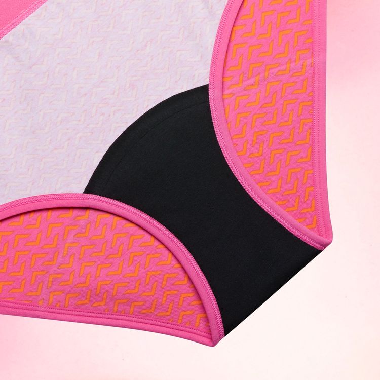 Teens Hipster Moderate Pink Design Gusset Front Fluid 5