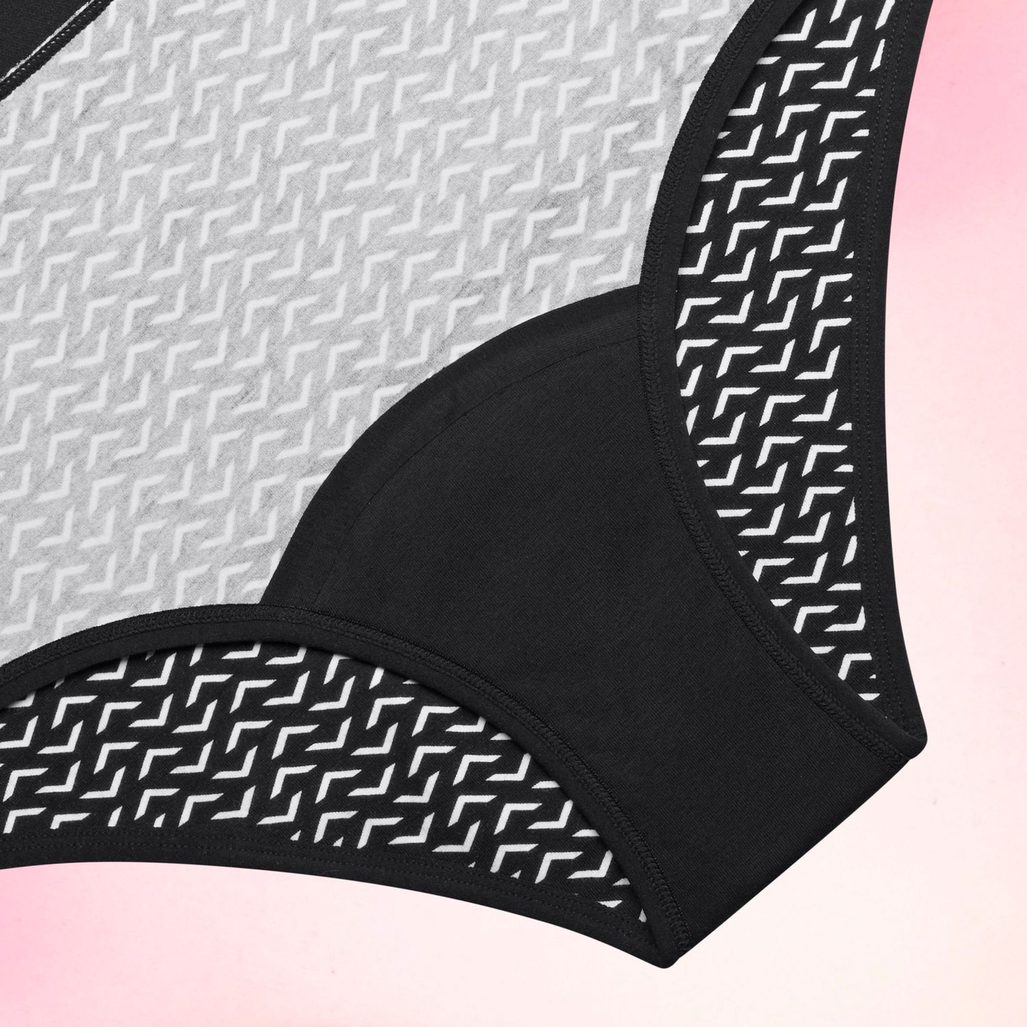 Teens Brief Design Moderate Black Gusset Front Fluid 5