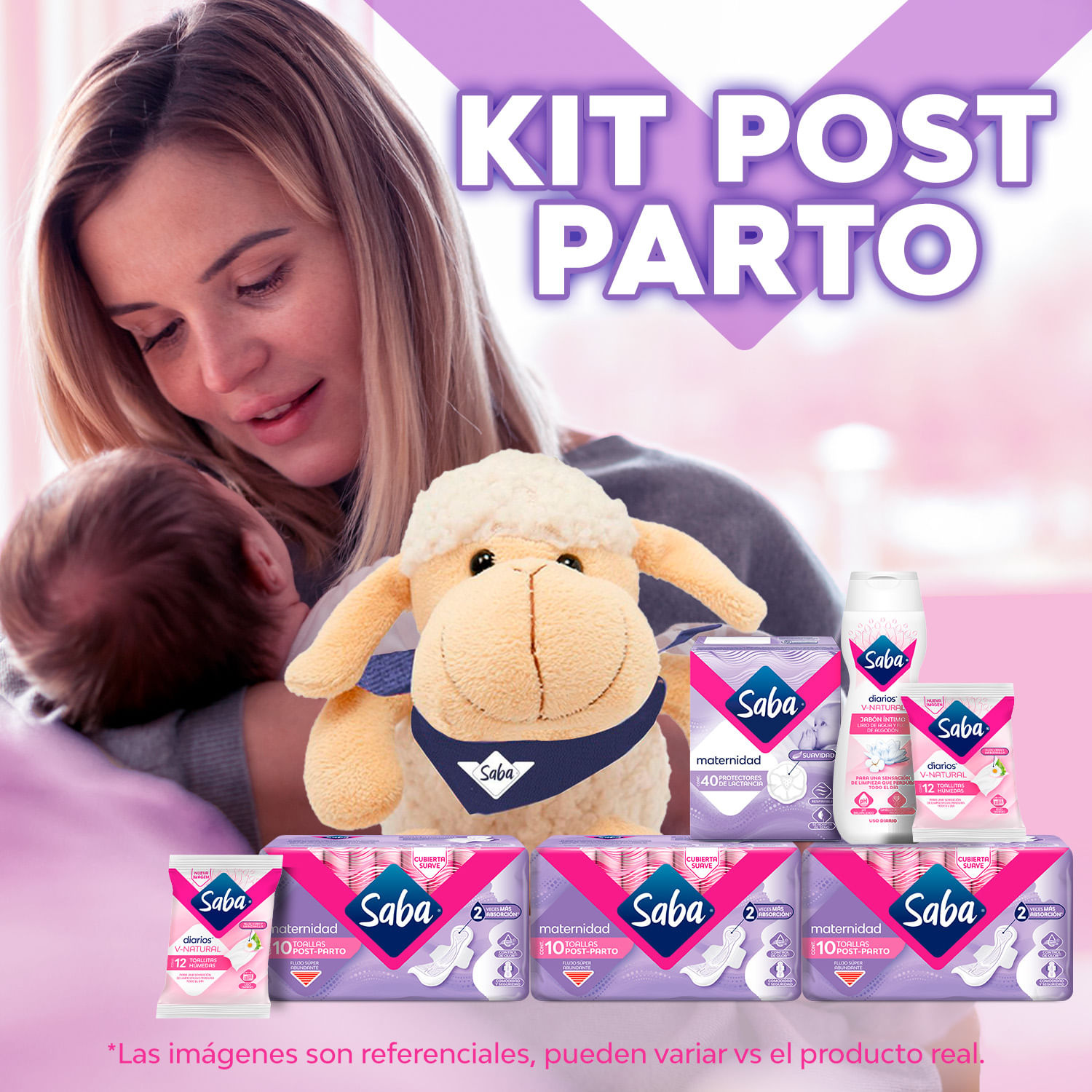 K I T Post Parto Peluche 1 Nuevo Conteo Protectores Lactancia 40s