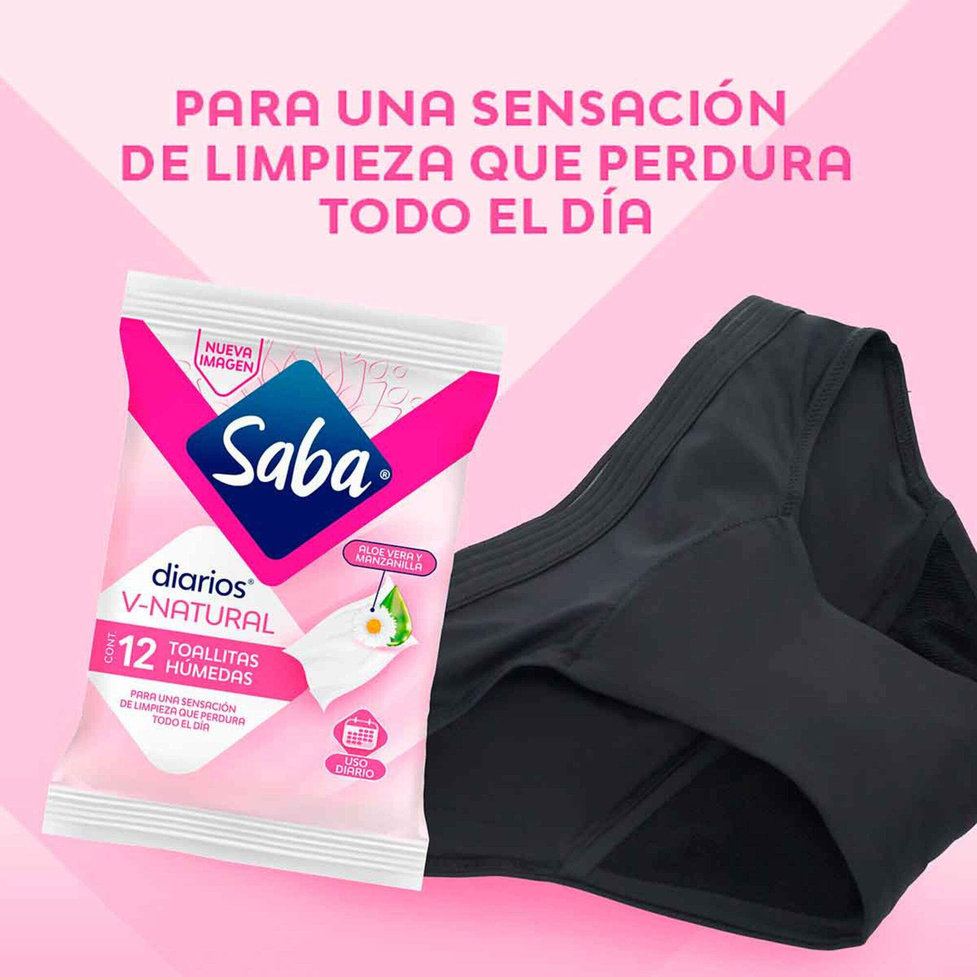 Saba® Diarios® V-Natural Toallitas Húmedas V-Natural